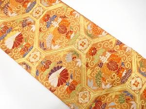 蜀江に菊桐模様織出し袋帯